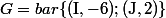 G=bar \{(\text{I}, -6) ; (\text{J} ,2)\}